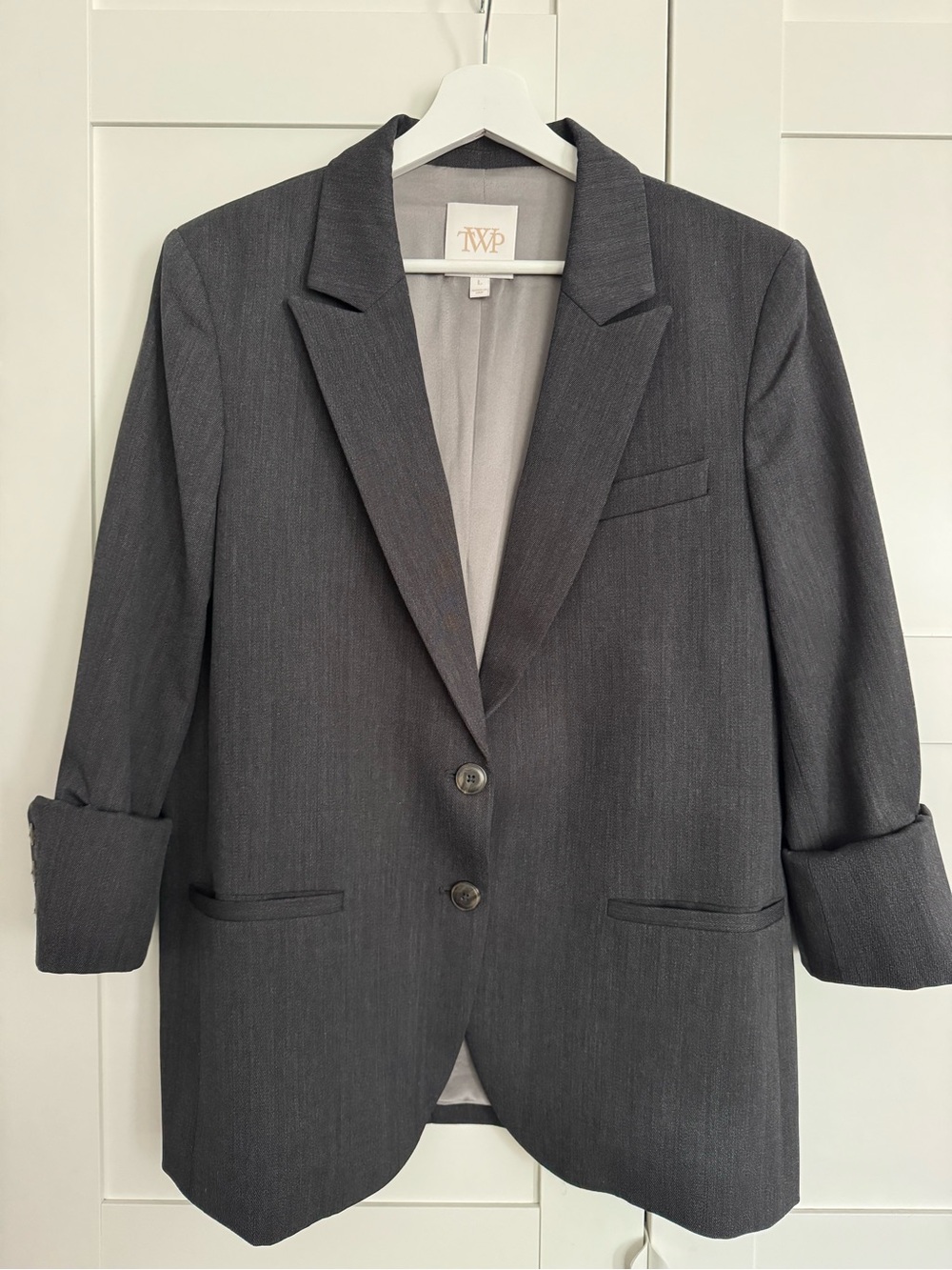 TWP Charcoal Gray Tailored Blazer - Size Large